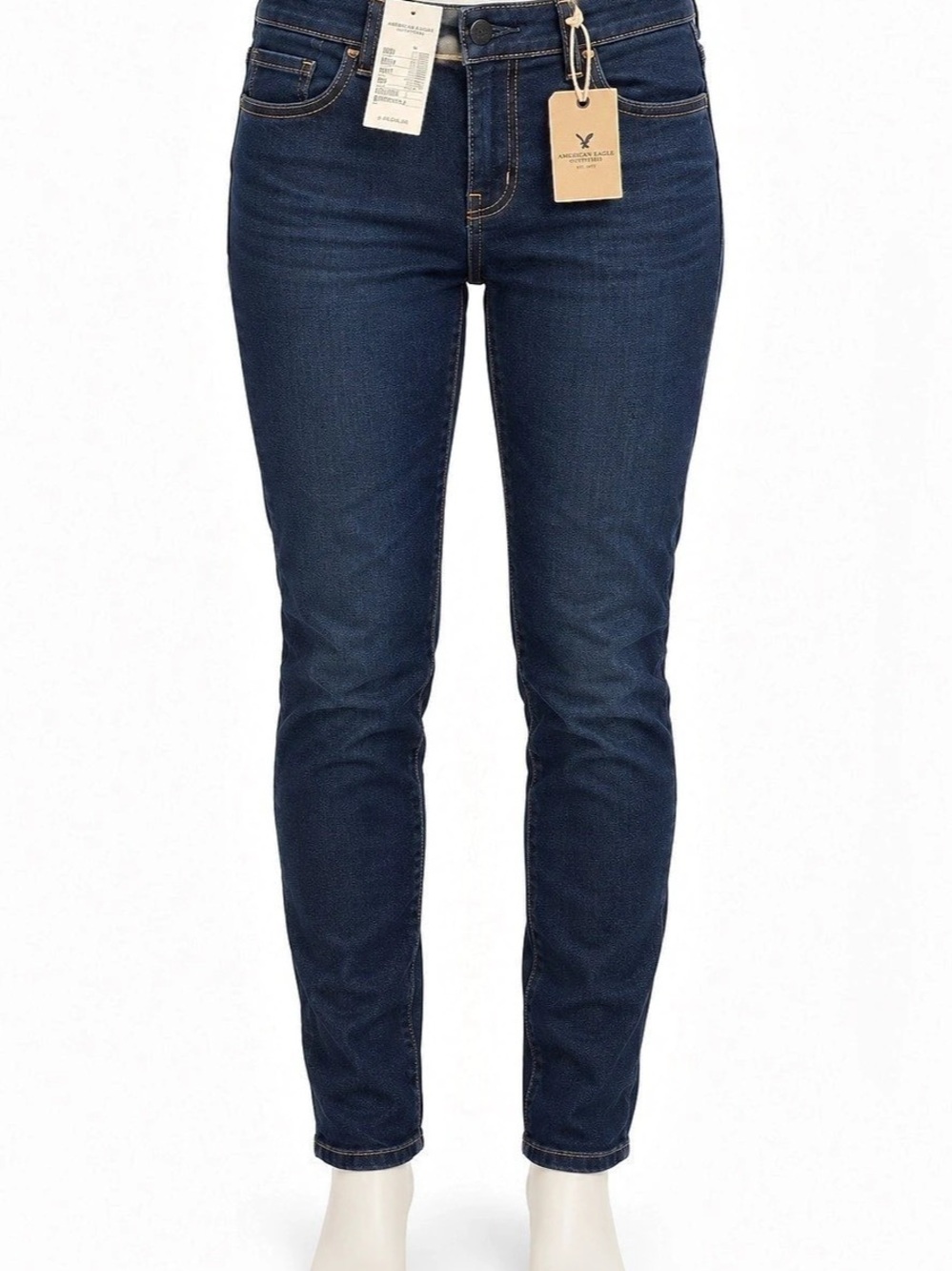 American Eagle Outfitters Dark Wash Slim Straight Jeans NWT Size 8 Regular